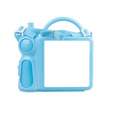 Plastic Handle Lunch Box-Blue