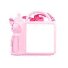 Plastic Handle Lunch Box-Pink