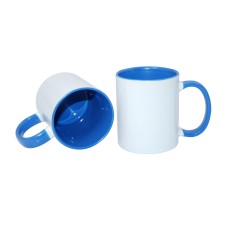 11oz Two-Tone Color Mug(Inside & Handle) Light Blue