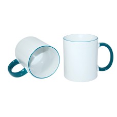 11oz Two-Tone Color Mug(Handle Only) Green