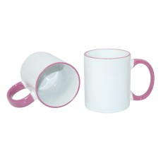 11oz Two-Tone Color Mug(Handle Only) Pink