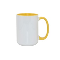 15oz Two-Tone Color Mug(Inside & Handle) Yellow
