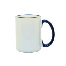 15oz Two-Tone Color Mug(Handle Only) Blue