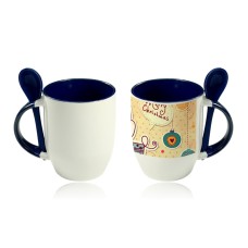 12oz Color Spoon Mug Blue