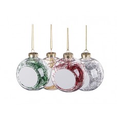 8cm Plastic Christmas Ball Ornament w String