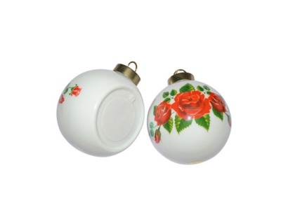 Ceramic Christmas Ball Ornament