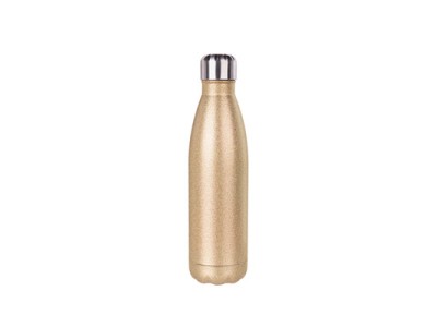 17oz/500ml Stainless Steel Cola Bottle(Glitter Gold)