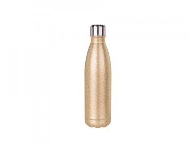 17oz/500ml Stainless Steel Cola Bottle(Glitter Gold)