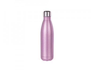 17oz/500ml Stainless Steel Cola Bottle(Glitter Pink)