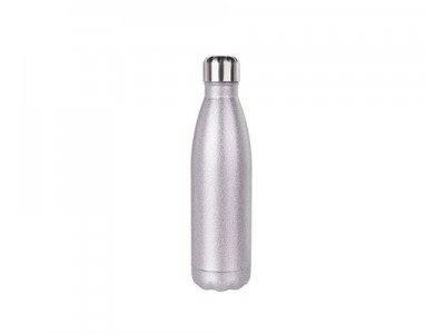 17oz/500ml Stainless Steel Cola Bottle(Glitter Silver)