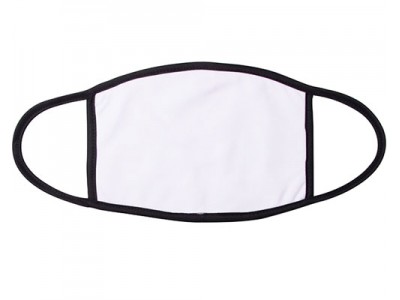 Sublimation Face Mask(Black Edge/Elastic Ear, Large)