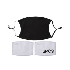 Full Cotton Face Mask with Filter(13*17.8cm, Black)