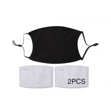 Full Cotton Face Mask with Filter(13*17.8cm, Black)