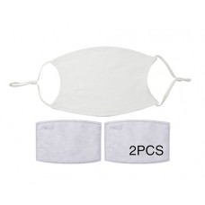 Full Cotton Face Mask with Filter(13*17.8cm, White)