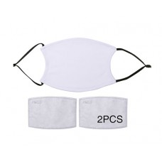 Poly-Cotton Face Mask with Filter(13*18.5cm, Black Strap)