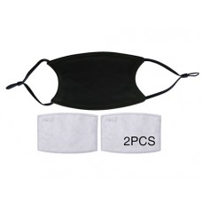 Full Cotton Kids Face Mask with Filter (10*15cm, Black)