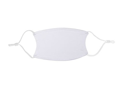 Poly-Cotton Kids Face Mask with Filter(10*15cm, White Strap)