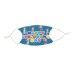 Poly-Cotton Kids Face Mask with Filter(10*15cm, White Strap)