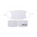 Poly-Cotton Kids Face Mask with Filter(10*15cm, White Strap)