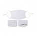 Poly-Cotton Kids Face Mask with Filter(10*15cm, White Strap)