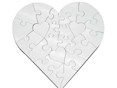 Hardboard Puzzle (Heart)