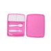Plastic Lunch Box w Grid-Pink
