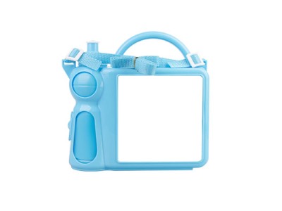Plastic Handle Lunch Box-Blue