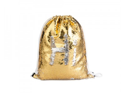 Drawstring Backpack(Sequin, Gold/Silver)