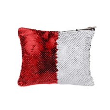 Makeup Bag(Sequin, Red/White)