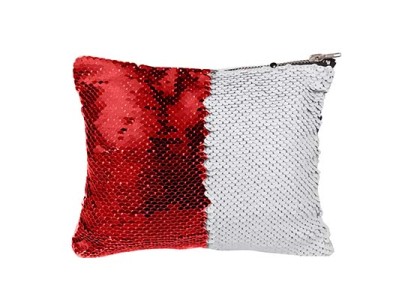Makeup Bag(Sequin, Red/White)