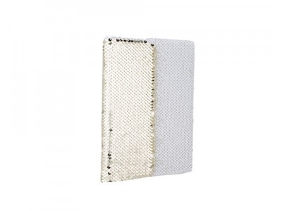 A5 Notebook(Flip Sequin, Gold/White)