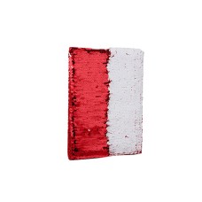 A5 Notebook(Flip Sequin, Red/White)
