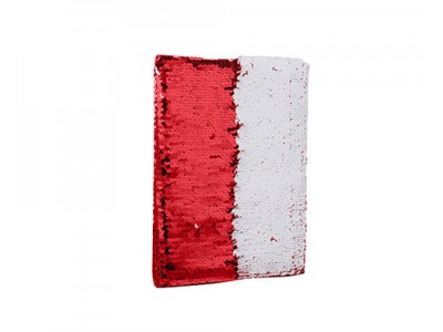 A5 Notebook(Flip Sequin, Red/White)