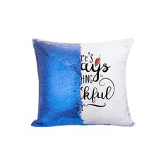 Pillow Cover(Flip Sequin, Dark Blue/White)
