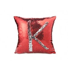 Pillow Cover(Flip Sequin, Red/Silver)