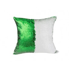 Pillow Cover(Flip Sequin, White/Green)