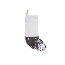 Christmas Stocking(Sequin, White/Silver)