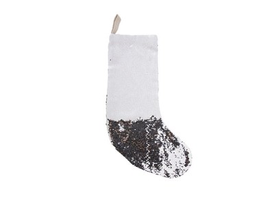 Christmas Stocking(Sequin, White/Silver)
