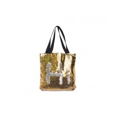 Tote Bag(Sequin & Linen, Gold/Silver)