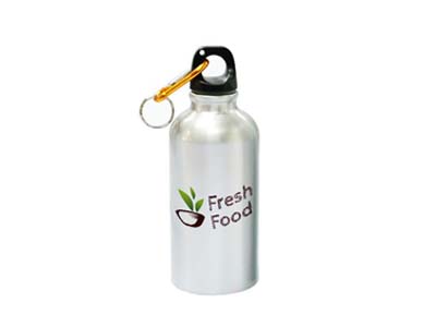 400ml Aluminium Water Bottle Silver