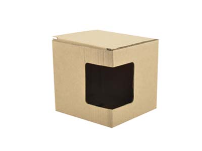 11oz Brown Cardboard Box with Window