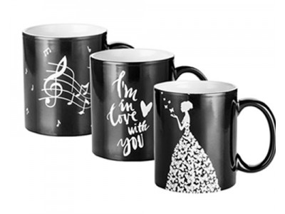 11oz Magic Mugs With Engraved Pattern