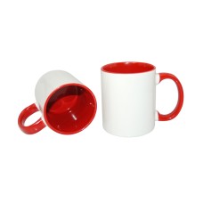11oz Two-Tone Color Mug(Inside & Handle) Red