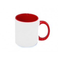 11oz Two-Tone Color Mug(Inside & Handle) Matt Red