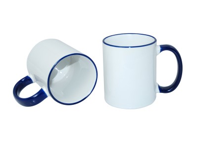 11oz Two-Tone Color Mug(Handle Only) Blue