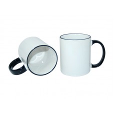 11oz Two-Tone Color Mug(Handle Only) Black