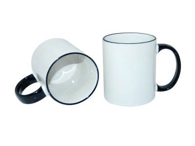 11oz Two-Tone Color Mug(Handle Only) Black