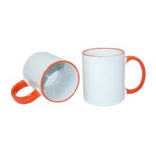 11oz Two-Tone Color Mug(Handle Only) Orange