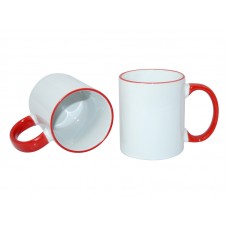 11oz Two-Tone Color Mug(Handle Only) Red