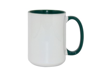 15oz Two-Tone Color Mug(Inside & Handle) Green